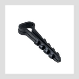 Дюбель-хомут (5х10 мм) для плоского кабеля черный (100 шт.) EKF