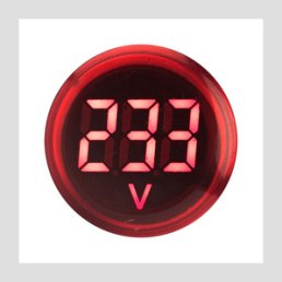 Индикатор значения напряжения красный ED16-22VD EKF
