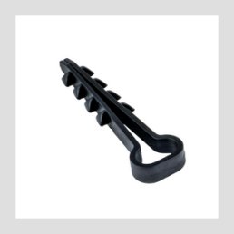 Дюбель-хомут (5х10 мм) для плоского кабеля черный (50 шт.) EKF