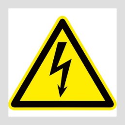 Знак пластик "Опасность поражения электрическим током" (Молния) (100х100мм.) EKF PROxima