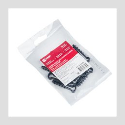 Дюбель-хомут (5х10 мм) для плоского кабеля черный (10 шт.) EKF