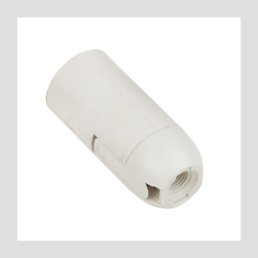 Патрон Е14 пластиковый подвесной термостойкий пластик бел. EKF