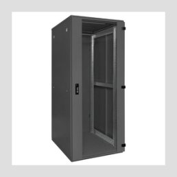 Шкаф напольный 19" TERACOM PRO 18U 600х800 мм двери стеклянная с замком-ручкой и металлическая чёрный
