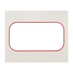 Стокгольм Рамка для розетки 2-местная белая с линией цвета красный EKF