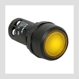 Кнопка SW2C-10D с подсветкой желтая NO EKF