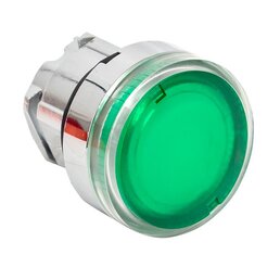 Исполнительный механизм кнопки XB4 зеленый плоский возвратный без фиксации, с подсветкой