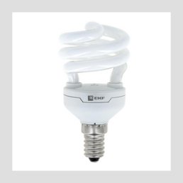 Лампа энергосберегающая HS-полуспираль 15W 2700K E14 10000h EKF Simple