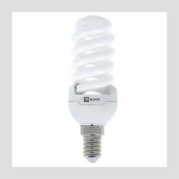 Лампа энергосберегающая FS8-спираль 15W 2700K E14 8000h EKF Simple